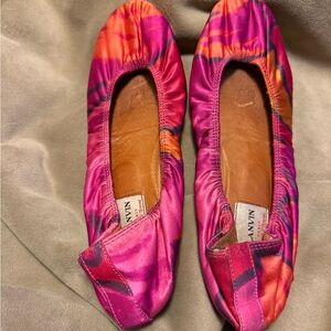 Lanvin Vibrant Pink and Orange Flats Used